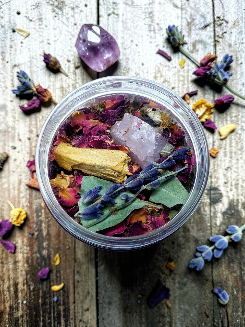 Earthy Gurl Herbal Bath 2oz Jar W/ Suprise Crystal And Gifts